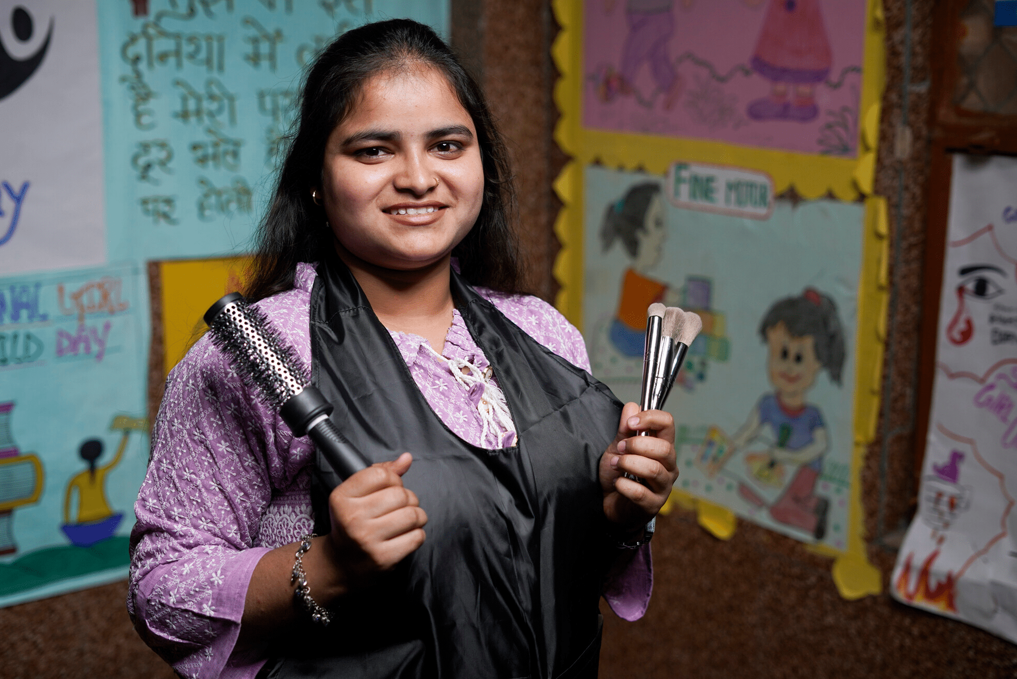 Con el apoyo adecuado, las y los jóvenes de Delhi construyen el futuro que sueñan
