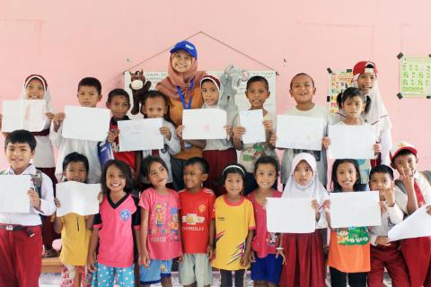 La vuelta al colegio tras el terremoto de Indonesia