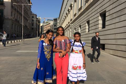 Yadis, Brisa, Shatabdi y Sabina visitan España para representar a las niñas y defender sus derechos