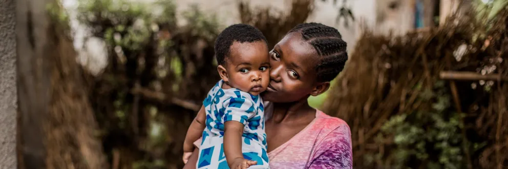 Melissa, 18, with her baby son who she fell pregnant with during the lockdown  